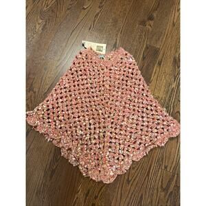 Martha Stewart Post Prison Mohair Alpaca Poncho Women Cape Scarf Knit Rare 2005